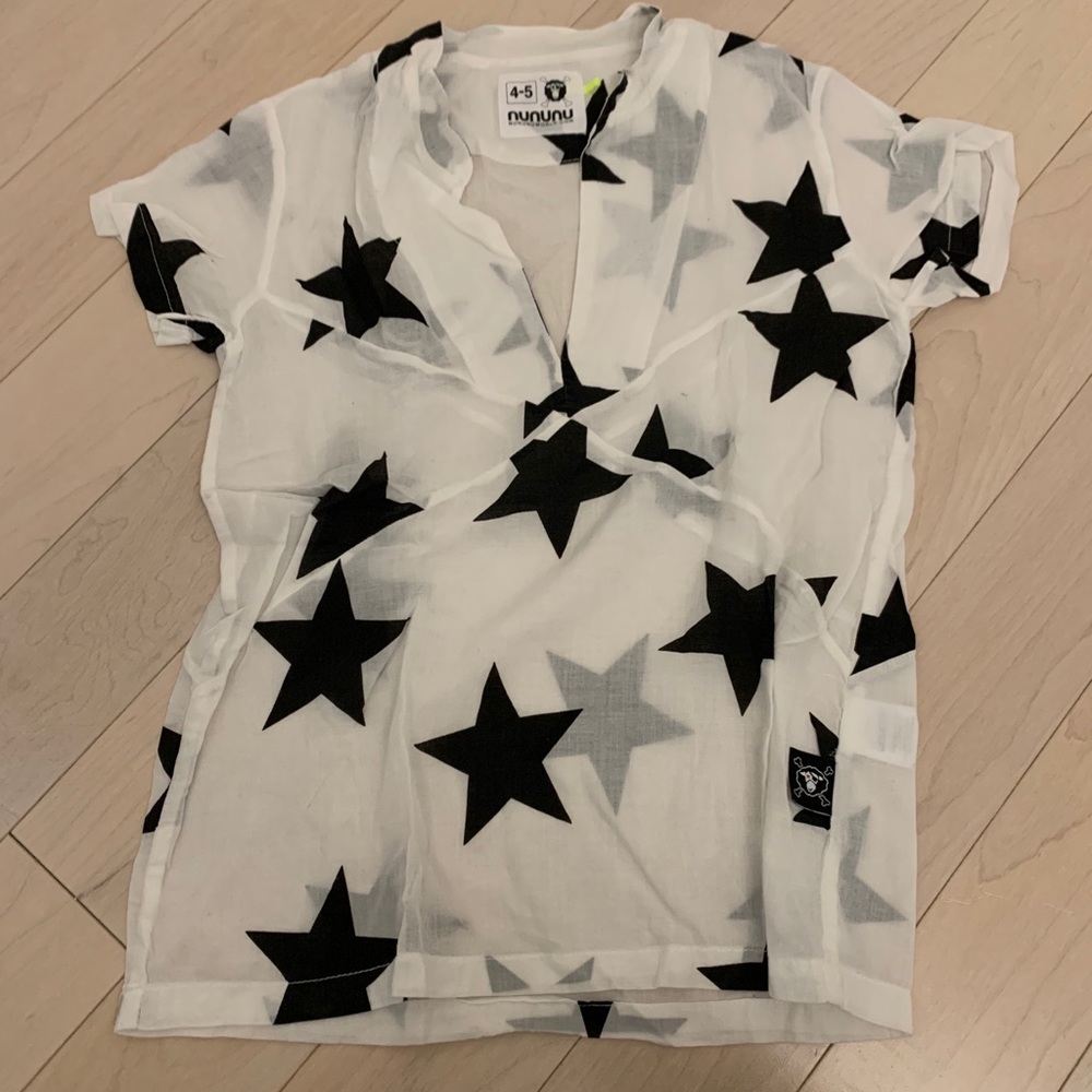 Nununu linen shirt size 4-5 excellent condition